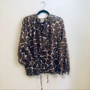 Chico’s Zenergy Cheetah Print Zip Up Hoodie